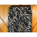 Panama Jack  Women's Wide Leg Linen Blend Cropped Pants Black/Cream Size Small (0 Photo 5