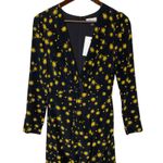 DELFI Collective Frankie Silk Black Celestial Print Mini Dress NEW size Small Photo 2