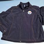 NFL Women’s Used  Steelers Jacket Size Medium Black Zip-Up Football Coat Photo 8