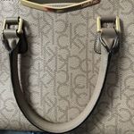 Calvin Klein Tan Satchel with Monogram Design Photo 1