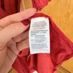 Madewell Red Linen Blend Wrap Midi Dress Puff Sleeve Tie Waist XS Photo 6