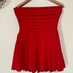 Rachel Roy RED Strapless Pleated DRESS NWOT Cocktail Prom Party Size 4 Photo 1