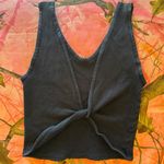 Out From Under urban outfitters  black ribbed cross front crop tank top Photo 5