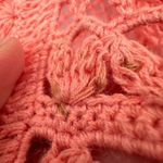 Soft Surroundings  Women's Beaded Crochet Knit Crop Cardigan‎ Pink Size Medium Photo 4