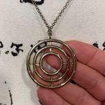 Liz & Co Vintage 80’s metallic circle pendant necklace  Photo 0