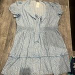 Simplee Apparel NWT Simplee Plus Size 4XL Light Blue Floral Flowy Womens Dress Photo 1