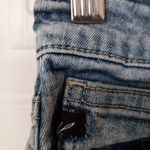 KanCan 0 / 23 High Rise Acid Wash Denim Cut Off Booty Jeans Raw Hem Short Shorts Blue Photo 2