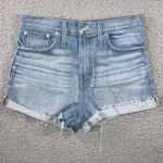 Madewell ‎ Perfect Jean Shorts Women 27 High Waist Cuffed Hem Festival Chic Beach Photo 0