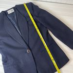 Le Suit  Women’s Navy & White Single Breasted One Button Blazer Size 12 Corporate Photo 5