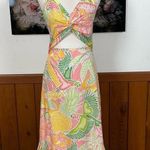 Super Cute New Kenny Flowers Hawaiian Floral MIDI Dress! Pink Size M Photo 0