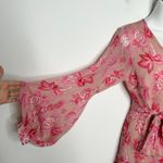 SAINTS + SECRETS Pink Floral Dress Womens Medium Feminine Ruffle Valentines Date Photo 2