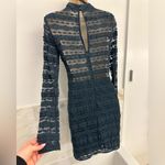 Lush Clothing LUSH Forest Green Lace Long Sleeve Bodycon Dress Photo 5