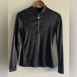 Moschino Jeans Black Long Sleeve Quarter Zip Active Y2K Streetwear Nylon 8 Photo 1