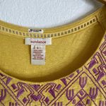 Sundance 100% Linen Yellow & Purple Embroidered Tank Top Large Photo 2