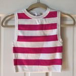 ZARA Pink And White Stripe Top Photo 0