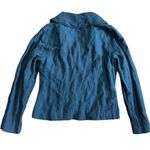 J. Jill Teal button up lightweight blazer jacket linen blend sz 10 Green Photo 8