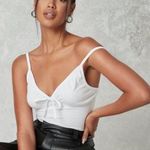 Missguided white bow front top Photo 0