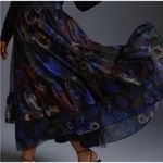 Anthropologie GEISHA DESIGNS RUFFLE FLORAL ORGANZA SKIRT SZ Petite Medium Photo 1