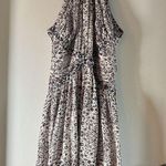 L'Agence L’AGENCE Dress Clio Shirred Silk Floral Knee Length in Ivory Photo 3