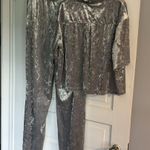 Stars Above  Silver Velveteen PJ Set Photo 4