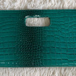 Emerald Green Crocodile Embossed oversized Clutch Bag Handbag Structured Photo 0