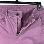 White House | Black Market WHBM SZ 8 Skinny Crop Jeans Hi-Rise Stretch Zip-Fly Pocket Ruched Ankles Purple Photo 3