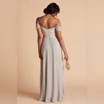 Birdy Grey NEW  Devin Chiffon Convertible Dove Gray Women XS Bridemaid Maxi Dress Photo 14