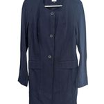 CAbi Lido Knit Jacket Navy Blue Button Up Mid-Length Coat Size M Photo 4