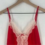 Victoria's Secret  Elegant Lightweight Red Lace Trim Chemise Slip Size L Photo 2