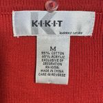 KIKIT Christmas Cardigan Size M Red Beaded Sequins Flower Martini Snowman Lights Size M Photo 11