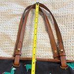 Fossil  Origami Llama Stylish Black and Green Tote Bag Purse Photo 5