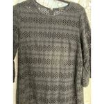 AllSaints Black Eyelet Lace Tunic Dress Missing Slip Layer Boho Gothic US 4 UK 8 Photo 6