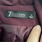 7th Avenue New York And Company Maroon Blazer Size 10 Red Photo 5