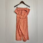 Lucky and Blessed  NWT Coral Stripe Strapless Jumpsuit Back Tie F23 Photo 1