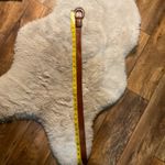 Leather Belt Brown With Rounded Leather Buckle Size Small Womens Photo 5