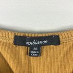 Ambiance Mustard Ribbed Long Sleeve Bodysuit Yellow Size M Photo 3