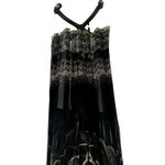 Camilla  Lace Up Front Dress Maxi Under A Full Moon Print Black Size Small Photo 13