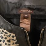 Multiples  Black and Cream Animal Print Vest Photo 1