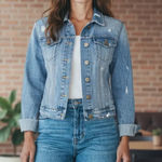 American Eagle American Eagle Cropped Denim Jacket size M Photo 0