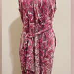 INC International Concepts Pink and White Sheath Midi Dress Size XL Photo 0