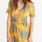 Madewell  Sweetgrass Ruffle-Sleeve Dress in Painted Blooms Dress Size 0 Photo 0