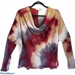 Everleigh  Cowl Neck Tie Die Pullover Photo 2