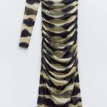 ZARA Tie Dye Stripe Print Tulle Dress Photo 2