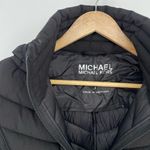 Michael Kors Black Puffer Jacket Coat Hooded Slim Fit Size S Photo 6