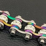 Rainbow Stainless Steel Bling Mini Motorcycle Bike Chain Bracelet 28.7g Photo 13