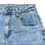 SheIn 🔃Star Stitch Trim Raw Hem Denim Shorts Photo 4