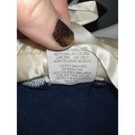 Basic Editions VTG 1990’s Dog & Cat Floral Sweatshirt Collared Navy Small USA Blue Photo 9