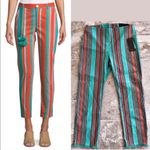 Audrey Attyre Pull-On Pants, Stripe Ankle Frayed Hem Size 6 New w/Tag Photo 7