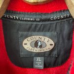 Vintage 90s County Clothing Co Fleece Stripe Cropped Jacket XL Red Photo 5