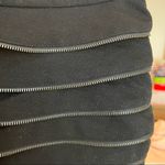 Aryn K . Zipper teeth medium Skirt Ruffle Trim Ponte Mini Skirt Black unique Photo 2